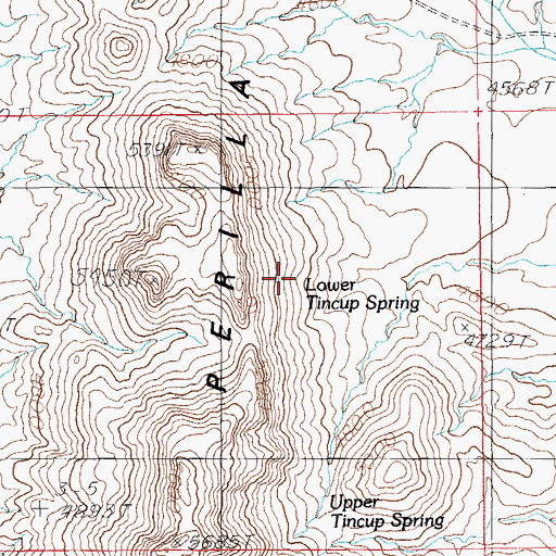 Topographic Map of Lower Tincup Spring, AZ