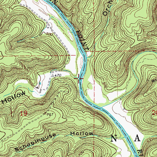Topographic Map of Panther Spring Hollow, MO