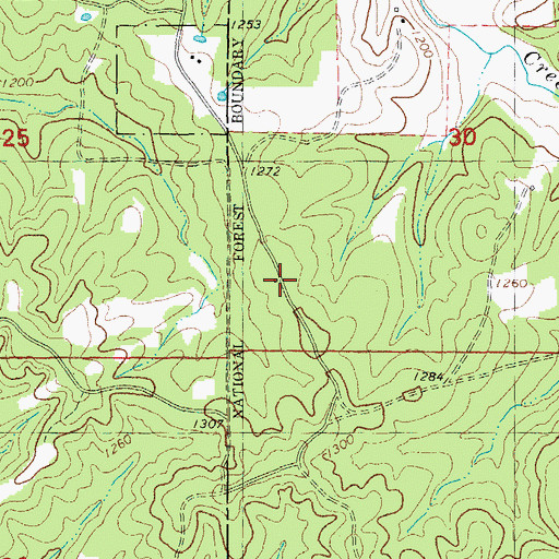 Topographic Map of Park View School, MO