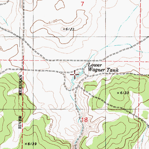 Topographic Map of Lower Wagner Tank, AZ