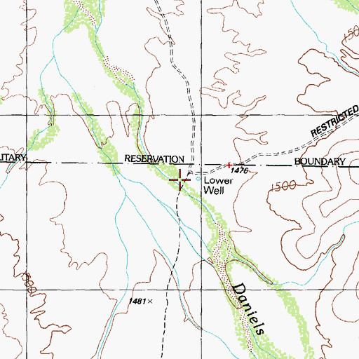 Topographic Map of Lower Well, AZ