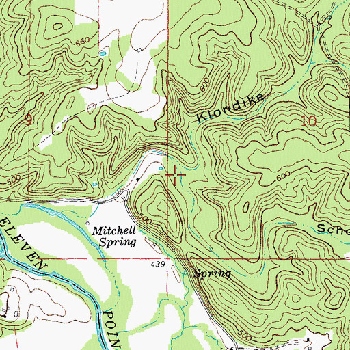 Topographic Map of Schoolhouse Hollow, MO