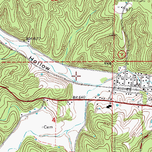 Topographic Map of Springfield Hollow, MO