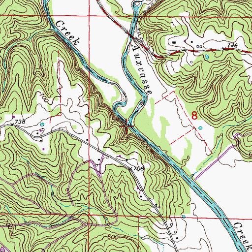 Topographic Map of Stinson Creek, MO