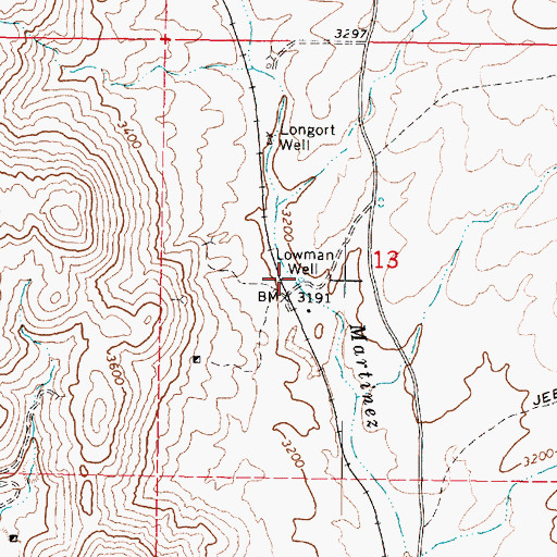 Topographic Map of Lowman Well, AZ