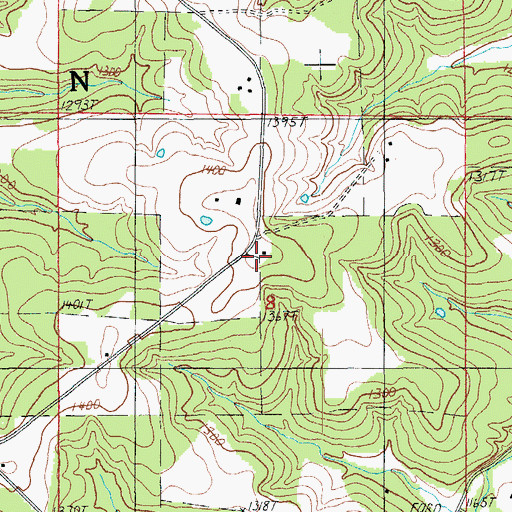Topographic Map of Timber Ridge School, MO