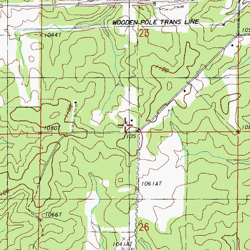 Topographic Map of Tram Lookout, MO