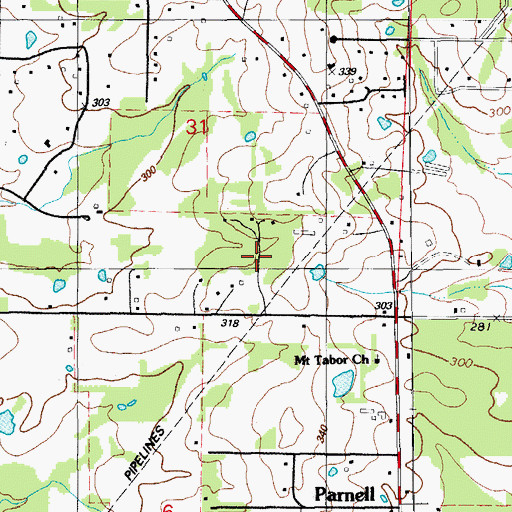 Topographic Map of Welders Wood, AR
