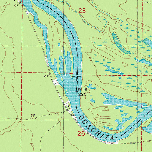 Topographic Map of Rolands Raft, AR