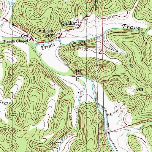 Topographic Map of Yount Branch, MO
