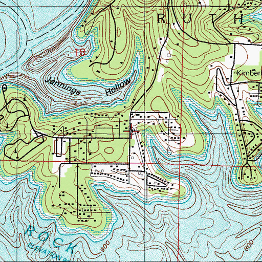 Topographic Map of Indian Hills Community Church, MO