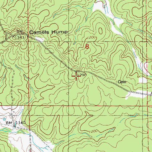 Topographic Map of Lincoln School (historical), MO