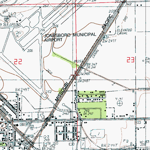 Topographic Map of Doss (historical), AR