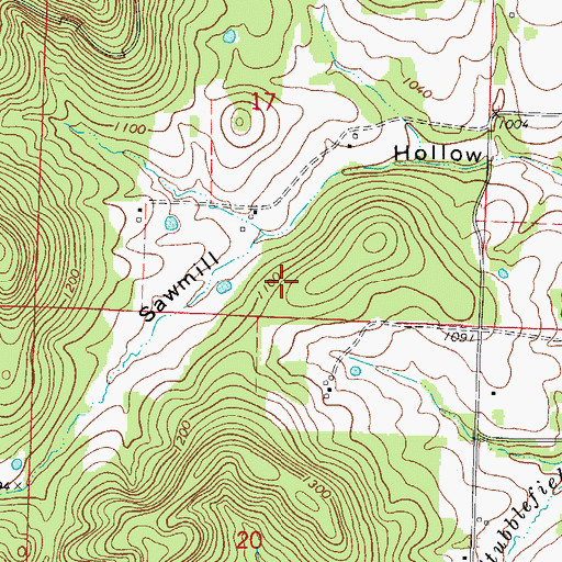 Topographic Map of Mount Zion School (historical), MO