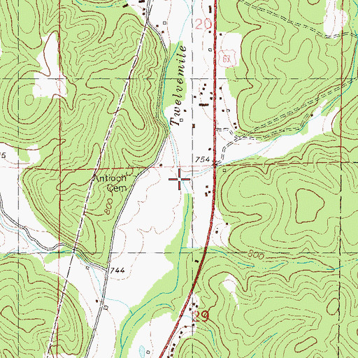 Topographic Map of Griffon Hollow, MO