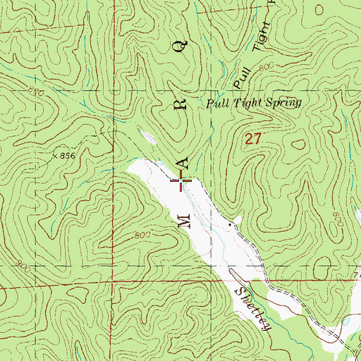 Topographic Map of Pull Tight Hollow, MO