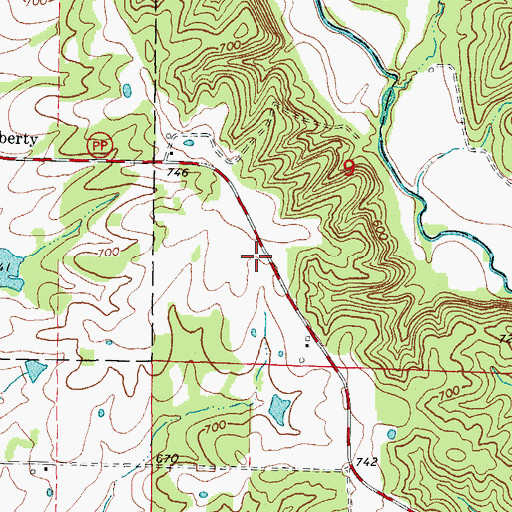 Topographic Map of Musick, MO