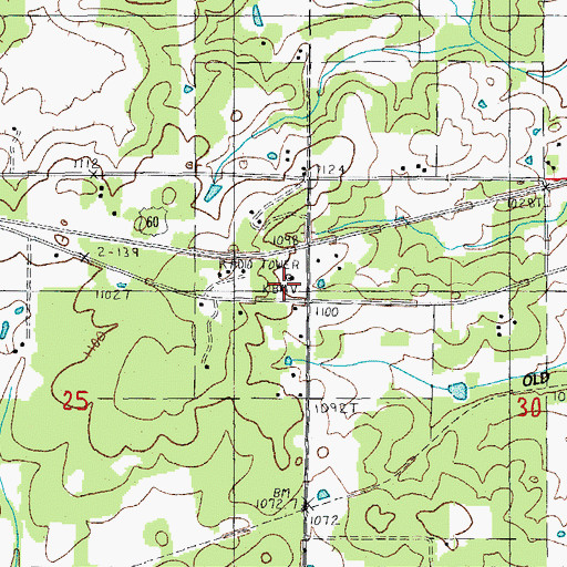 Topographic Map of KBMV-AM (Birch Tree), MO