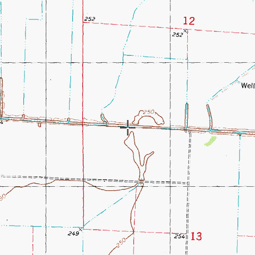 Topographic Map of Ditch Number 76, MO