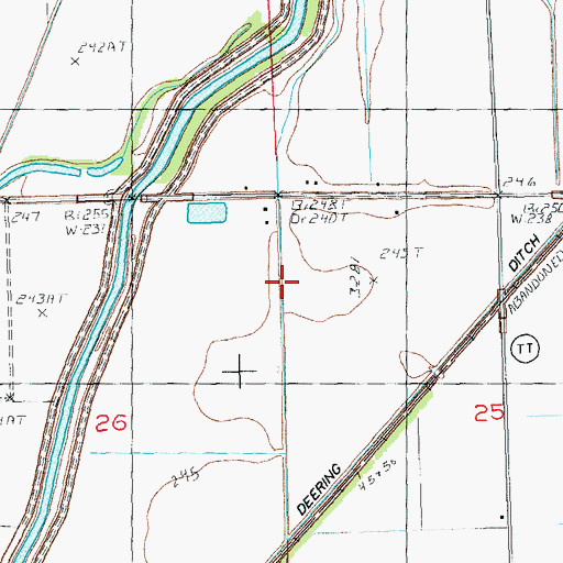 Topographic Map of Lateral Number 18, MO