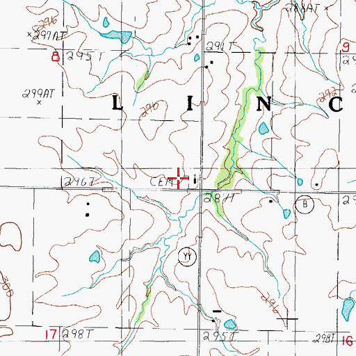 Topographic Map of Pilot Grove Number 1 Church, MO