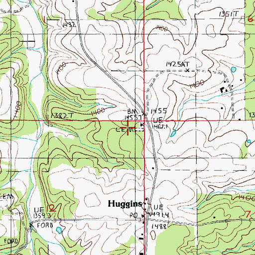 Topographic Map of Cedar Valley Church, MO