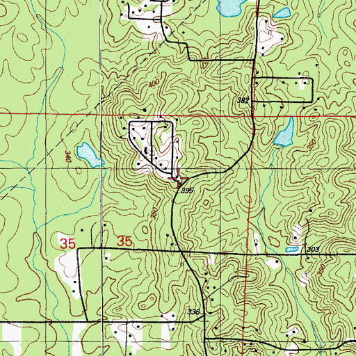 Topographic Map of Altharp (historical), AR