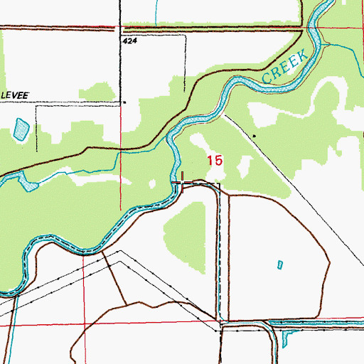 Topographic Map of Sandfort Creek, MO