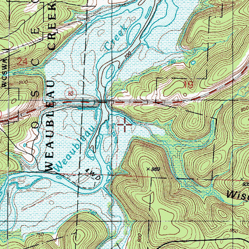 Topographic Map of Wisener Hollow, MO