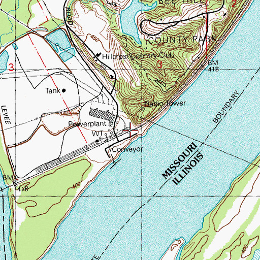 Topographic Map of Kendall (historical), MO