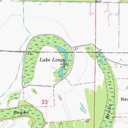Topographic Map of Lake Lingo, AR