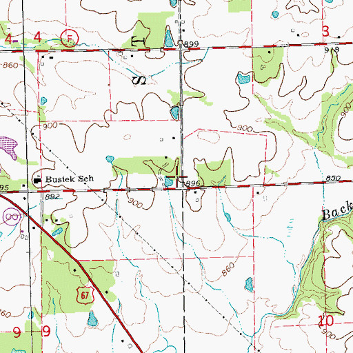Topographic Map of Unity School (historical), MO
