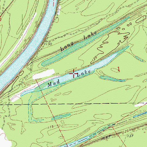 Topographic Map of Mud Lake, AR