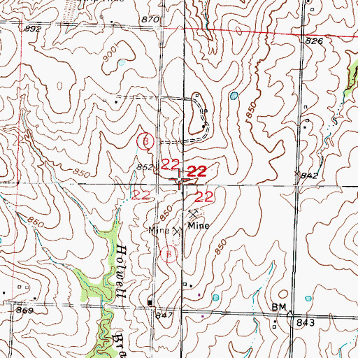 Topographic Map of Kaysinger Basin Planning Region, MO