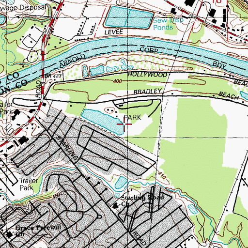 Topographic Map of Arnold City Park, MO