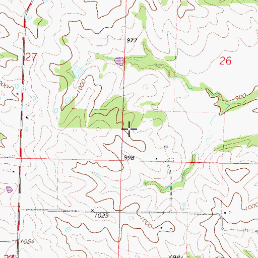 Topographic Map of Andrew County, MO