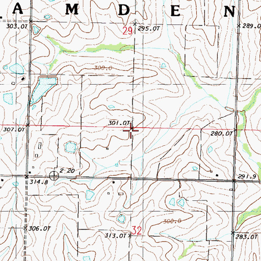 Topographic Map of DeKalb County, MO