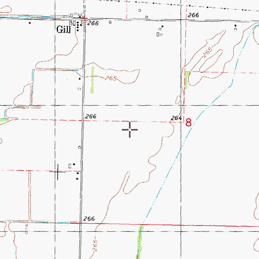 Topographic Map of Pemiscot County, MO