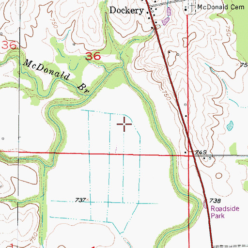 Topographic Map of Ray County, MO