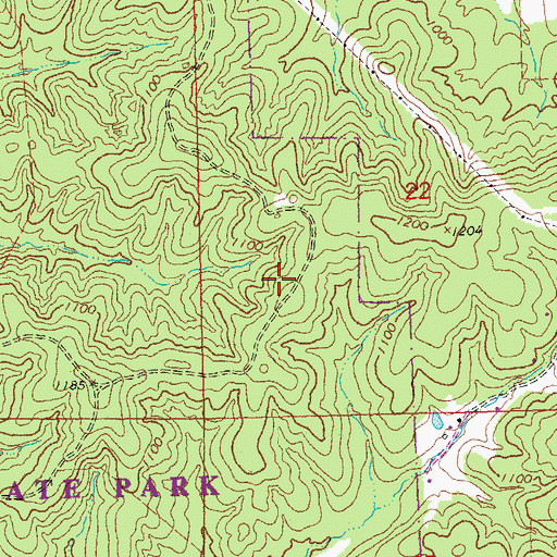 Topographic Map of Saint Francois County, MO