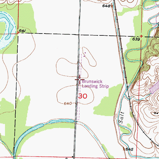 Topographic Map of Stephens and Akeman Airport (historical), MO