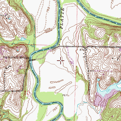 Topographic Map of Elton Field, MO