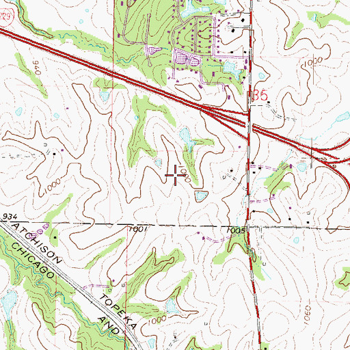 Topographic Map of Butch's Strip, MO