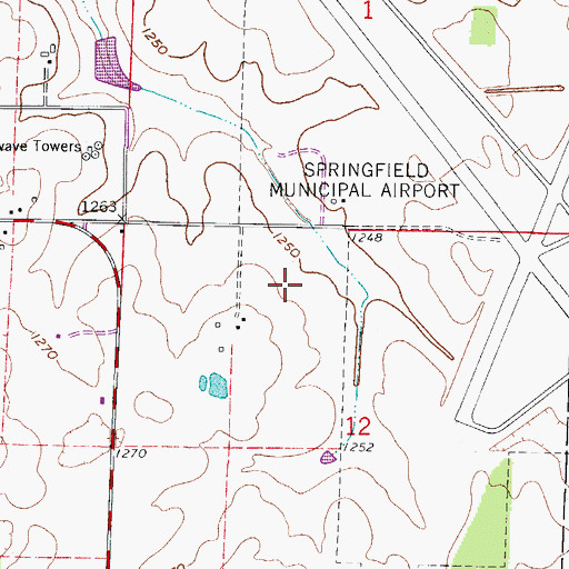 Topographic Map of Springfield-Branson National Airport, MO