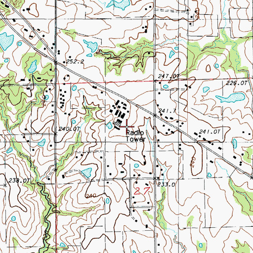 Topographic Map of KCHI-FM (Chillicothe), MO