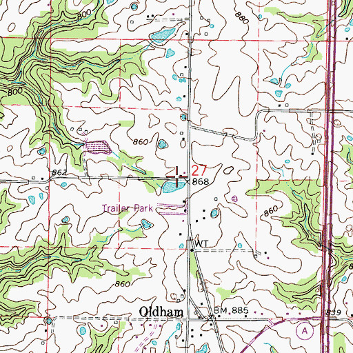 Topographic Map of Christian School (historical), MO