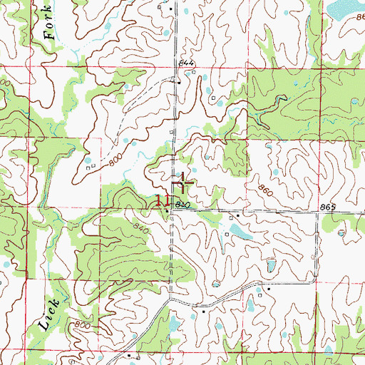 Topographic Map of Turner School (historical), MO