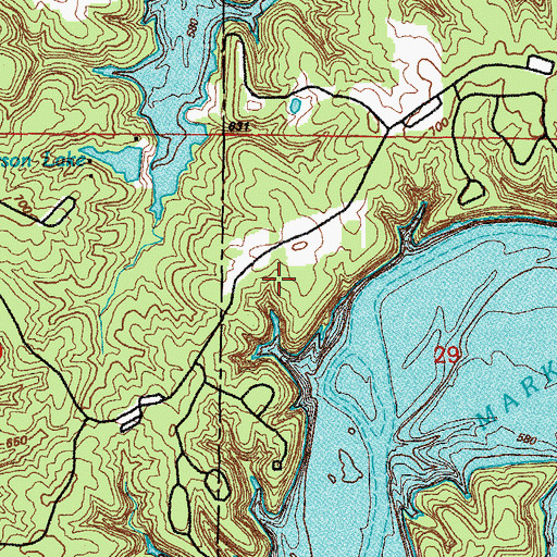 Topographic Map of Eagle Point, MO