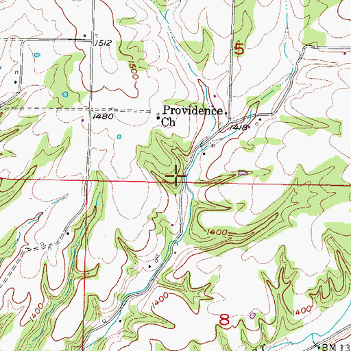 Topographic Map of Providence School (historical), AR