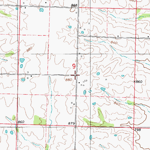 Topographic Map of Seney Post Office, MO